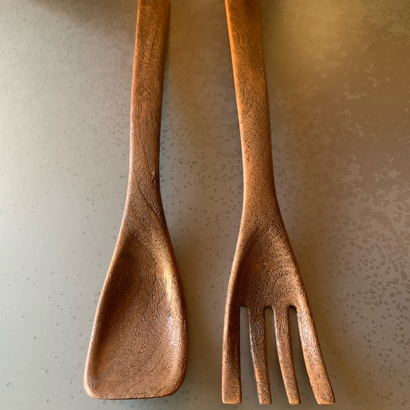 Vintage, NEW NEVER USED, Thermo Serv Westwood Salad Bowl Set. Wood Grain finish. - Picture 6 of 9